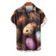 thumbnail image 4 of Blusa y camisa de manga corta con cuello vuelto para hombre, blusa informal de moda con cuello vuelto, blusa estampada de manga corta con botones, blusa de poliéster para hombre, 4 of 5