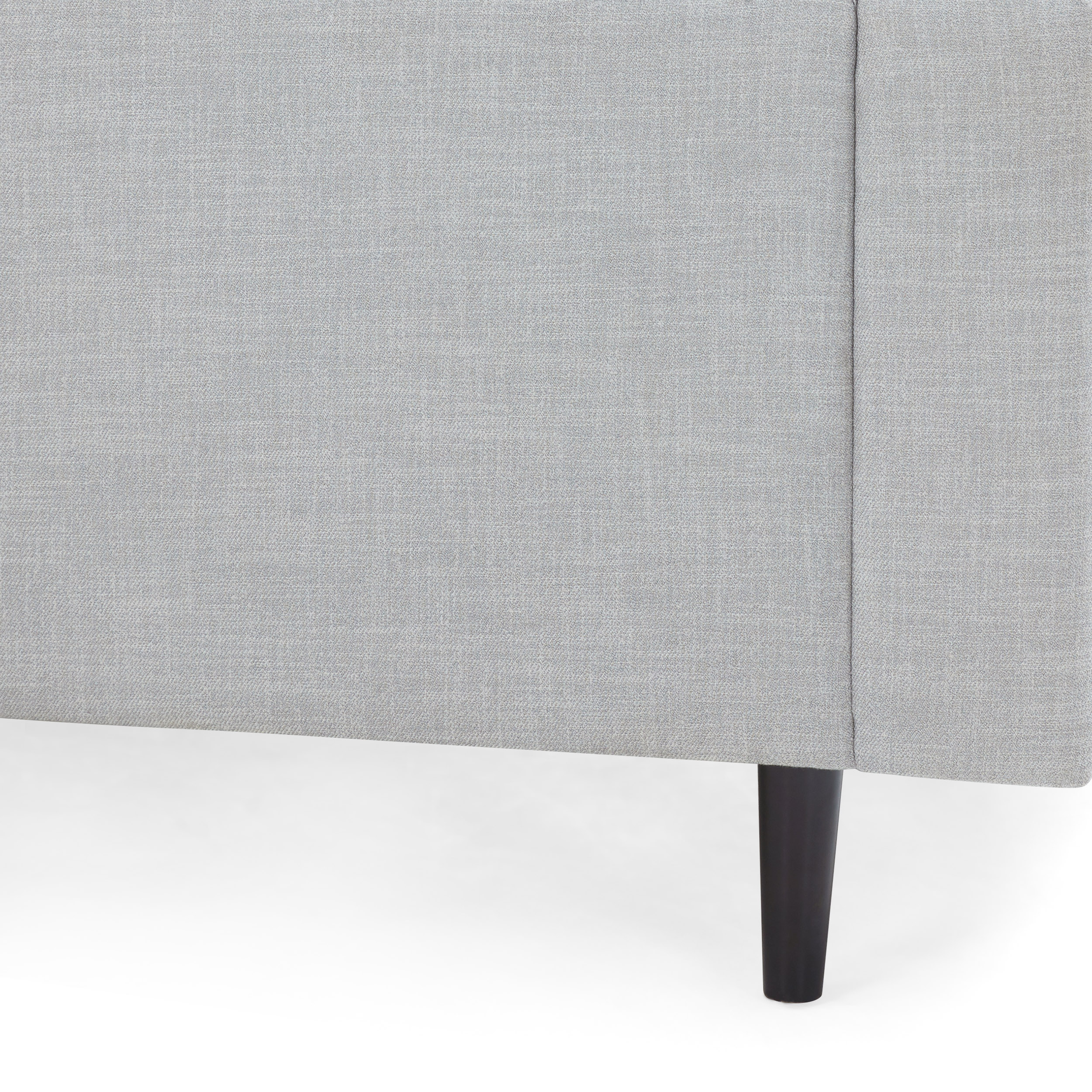 Lagom Fabric Upholstered Sofa, Light Gray, Dark Brown - image 5 of 9