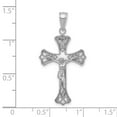 thumbnail image 2 of FJC Finejewelers 10 kt White Gold Themed Crucifix Charm 34.85 mm x 17.93 mm, 2 of 4