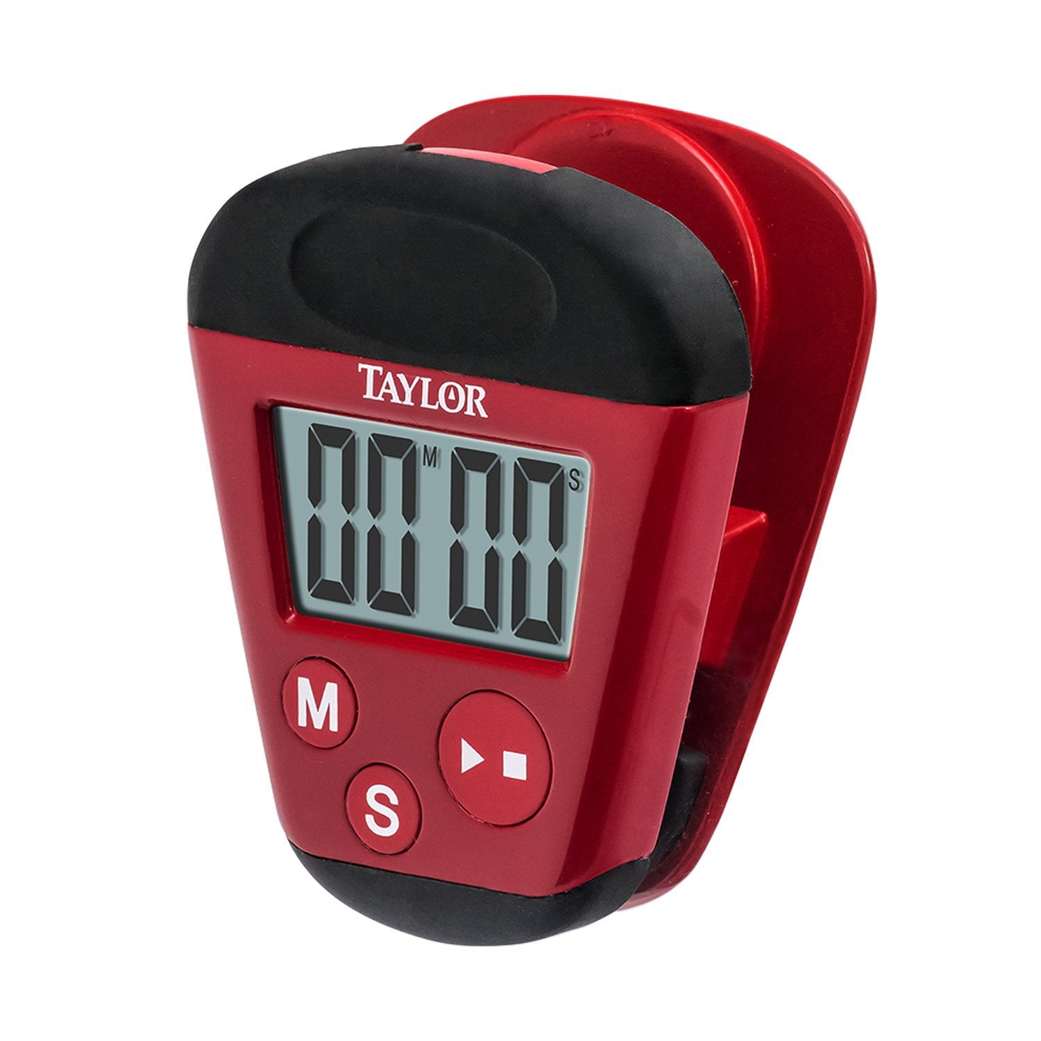 Taylor Precision Products Magnetic Clip Timer Red 