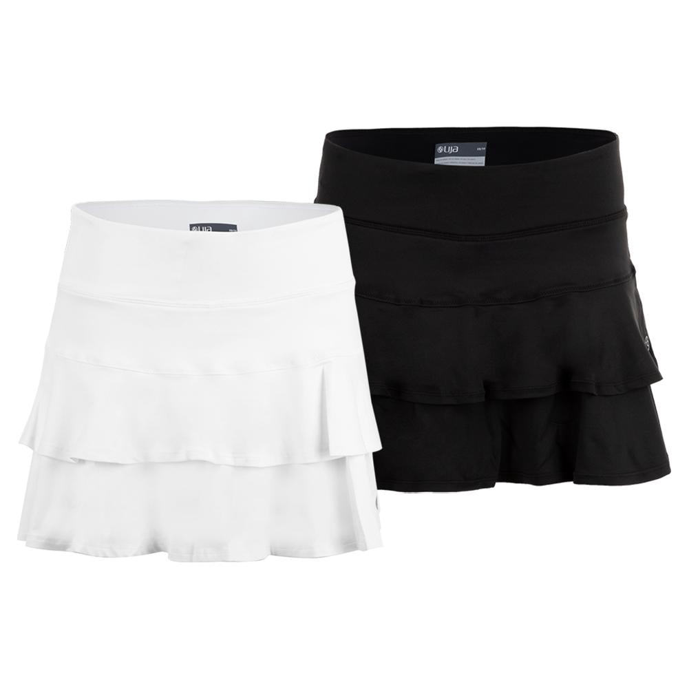 Lija Basic Match Tennis Skirt - Women's Athletic Pleated Skirt (White)