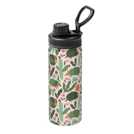 

Ocsxa Armadillo Print 18oz Stainless Steel Water Bottle Unisex Water Bottle Insulated Sports Water Cup Flask for Cold Water Drinks/Sports/Travel/Car/School