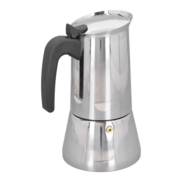 CHICIRIS Moka Pot, Mokapot, Moca Pot, Stainless Steel, Portable Coffee Maker, Induction Cooktop, Moderate Capacity, for Outdoor, Travel, Camping