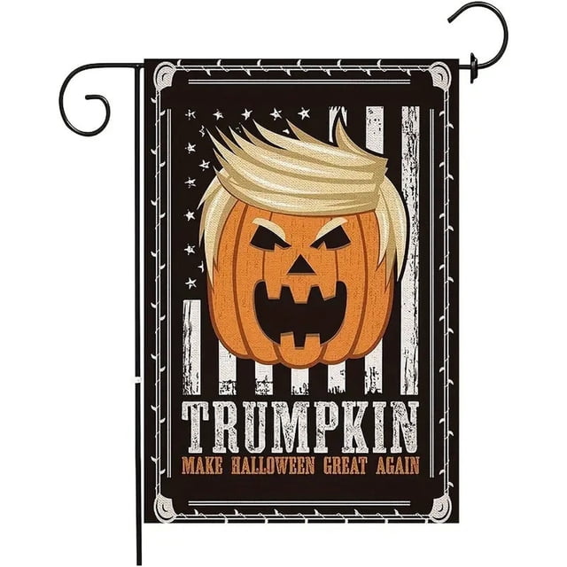 Garden Flags For Outside MAKE HALLOWEEN GREAT AGAIN Yard Flag One Size Double Rustic Small Sign Funny Banners