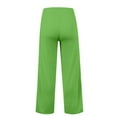 thumbnail image 7 of ManxiVoo Women's Casual Drawstring Waist Wide Leg Pants with Pockets Comfortable Soft Lounge Athletic Trousers M Size Green, 7 of 7