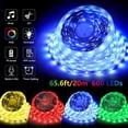 thumbnail image 2 of Bandes Lumineuses DEL de 65,6 Pi, Bande Lumineuse DEL Ultra Longue à Changement de Couleur avec Synchronisation Musicale, Contrôle par Application Ruban DEL RVB 600 DEL avec Contrôleur Bluetooth et Télécommande 40 Touches pour Plafond de Chambre Maison, 2 of 7