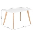 thumbnail image 2 of Homylin Modern White Dining Table for 4 for Kitchen Dining Room, 43.3", 2 of 8