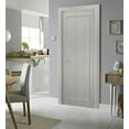 thumbnail image 6 of Pantry Kitchen Lite Pre-Hung Door with Hardware | Quadro 4111 Grey Ash | Single Panel Frame Trims | Bathroom Bedroom Sturdy Doors -32" x 84", 6 of 6