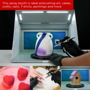 Master Airbrush Portable Hobby Airbrush Paint Spray Booth Kit with 4 LED Lights, Turntable - Powerful Dual Exhaust Fans with Filter & Extension Hose