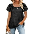 thumbnail image 2 of Scyoekwg Business Casual for Women Ladies Blouses Dressy Casual Going Out Tops Short Sleeve Womens Summer Fashion Loose Lightweight Trendy, 2 of 8