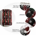 thumbnail image 6 of Polyester Fabric Buffalo Plaid Christmas Shower Curtain, Xmas Snowflake Red Green Waterproof Bathtub Curtain Bathroom Decor Set with Hooks 36 x 72 Inches,, 6 of 6