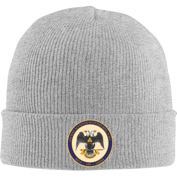 Tuque en Tricot Maçonnique de Rite Écossais Ancien, Chaude pour l'Hiver, Bonnet à Revers, Watch Hat pour Hommes et Femmes