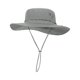thumbnail image 4 of Sombrero de protección solar Plegable de con cuerdas Sombrero de cubo transpirable Sombrero para el sol para Sombrero de , S gris claro Yinane Sombrero de copa, 4 of 8
