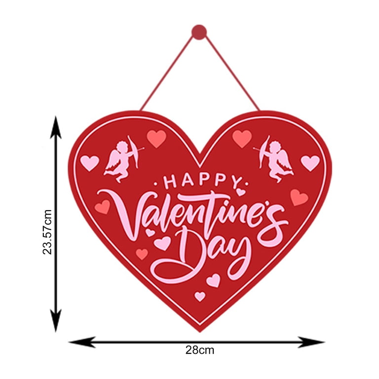 Tnobhg Valentines Day Door Sign Romantic Front Door Hanging