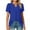 Blue, variant on Patlollav Women Tees Under $10, Tops for Women Short Sleeve Solid Comfortable Breathable V-Neck Blouses Shirt