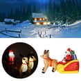 thumbnail image 3 of Christmas Inflatables ,  on Sleigh with 2 Reindeers, Santa Riding Sled, Built in LED Lights for Xmas Party Holiday Garden Lawn Decor, 3 of 8