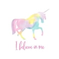 thumbnail image 2 of Inspirational Watercolor-Style "I Belive In Me" and "Life Is Magical" Unicorn Set by Tara Reed; Two 11x14in Hand-Stretched Canvases, 2 of 5