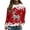 Red, variant on Tiweut Womens Christmas Sweatshirts Santa Deer Print Round Neck Long Sleeve Cozy Holiday Regular Tops Black,L