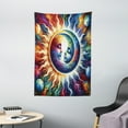 thumbnail image 3 of Ambesonne Trippy Tapestry Wall Hanging, Jumble Colors Sun and Moon, 40"x60", Amber Multicolor, 3 of 3