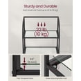 thumbnail image 2 of 5-Tier Curved Design Bookshelf with Tempered Glass, Stylish Storage Solution for Home and Office, Ink Black and Transparent, 2 of 5