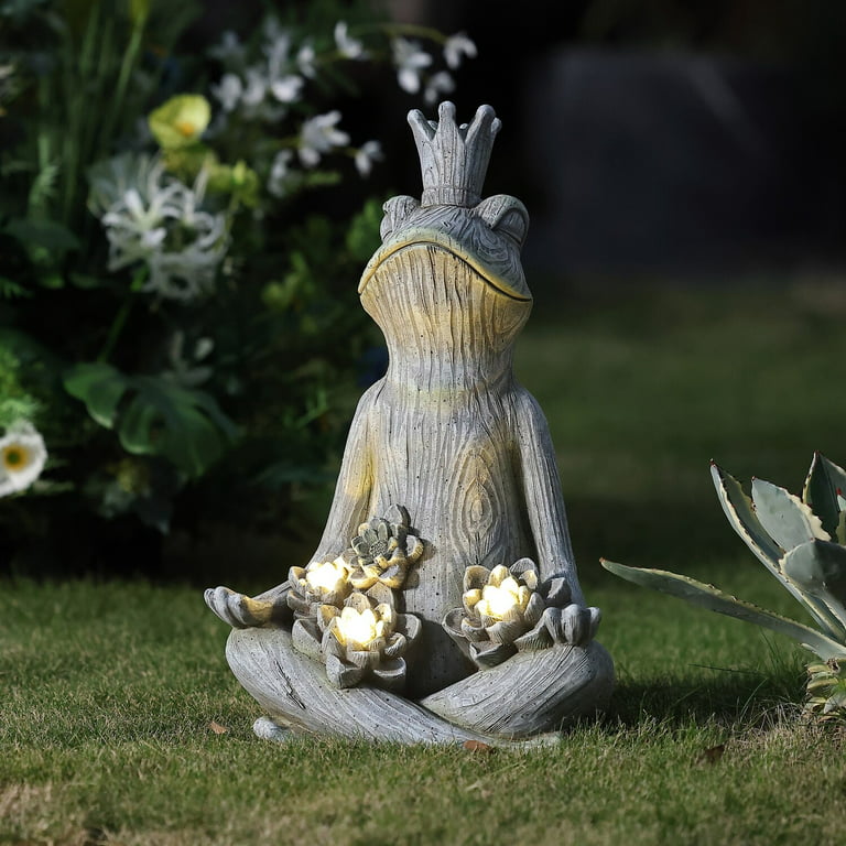 Magnesium Garden Decor Frog Mother with Baby Figurine Statue