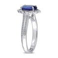 thumbnail image 2 of 1.79 Carat (Ctw) Tanzanite and Diamond Halo Ring in 14K White Gold, 2 of 6