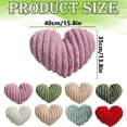 thumbnail image 2 of Ruffled Heart Pillow 16"x13", Heart Shaped Pillows Valentines Pillows, Soft Faux Fur Pillow, Cute Decorative Throw Pillows for Couch Bed, Valentine Anniversary Holiday Decor, 2 of 5