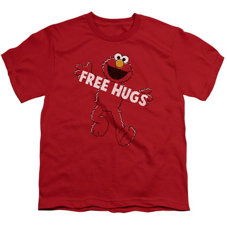 youth: sesame street- elmo free hugs kids t-shirt size