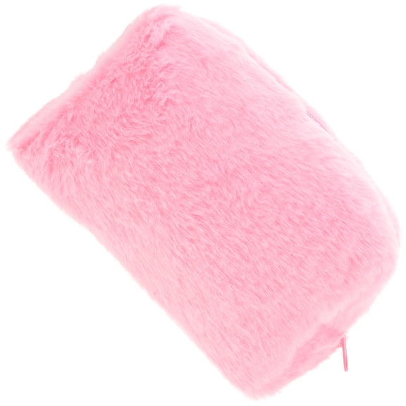 Luxshiny Soft Plush Toiletry Bag for Cosmetics and Personal Item Storage