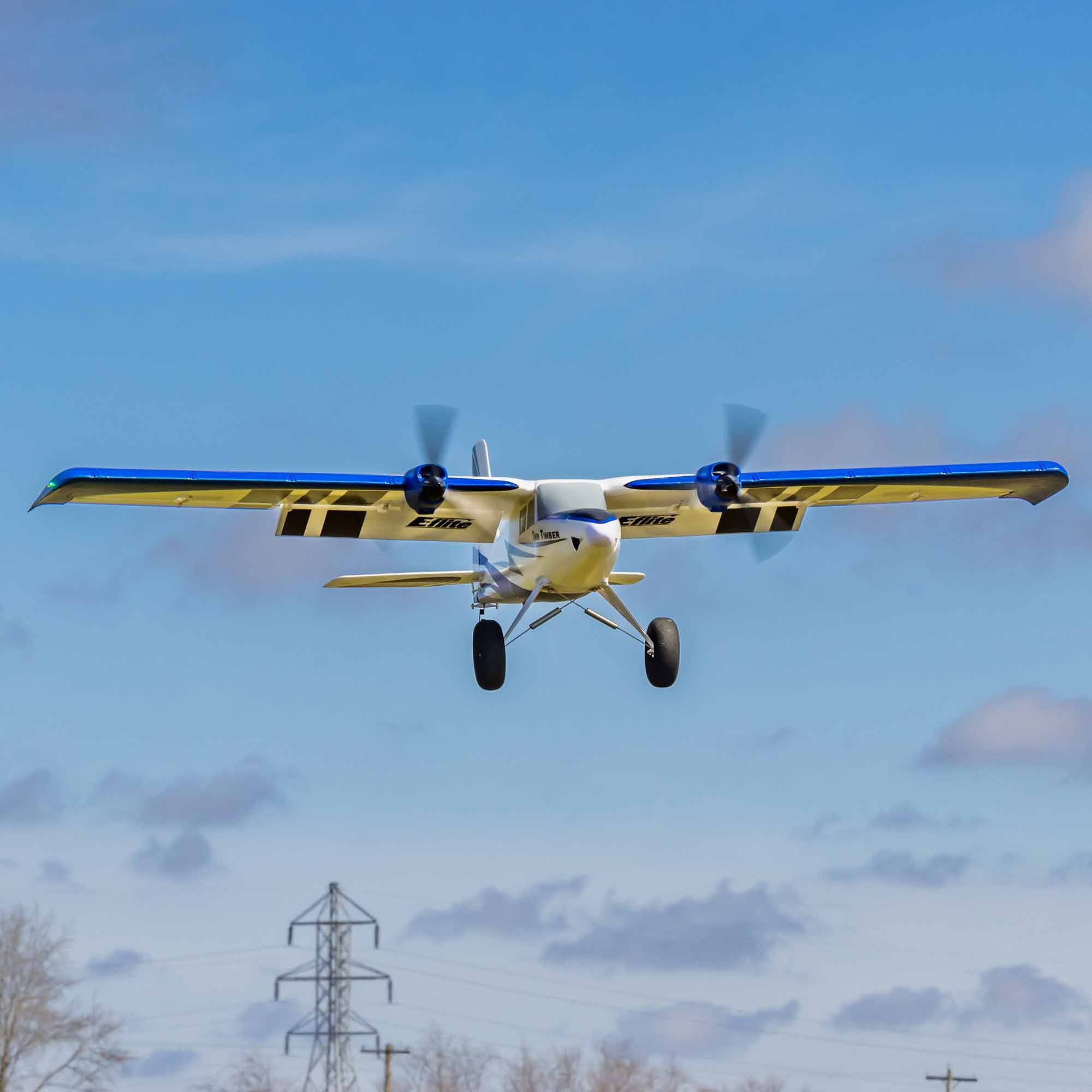 E-flite RC Airplane Twin Timber 1.6m BNF Basic Transmitter Battery and Charger Not Included with AS3X and SAFE Select EFL23850 Airplanes B&F Electric Airplanes B&F Electric