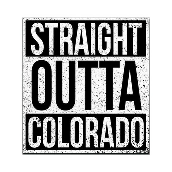 Straight Outta Colorado Vinyl Decal Sticker | Cars Trucks Vans SUVs Laptops Walls Windows Cups | Full Color | 4.5 X 5 Inches | KCD2075