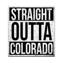 Straight Outta Colorado Vinyl Decal Sticker | Cars Trucks Vans SUVs Laptops Walls Windows Cups | Full Color | 4.5 X 5 Inches | KCD2075