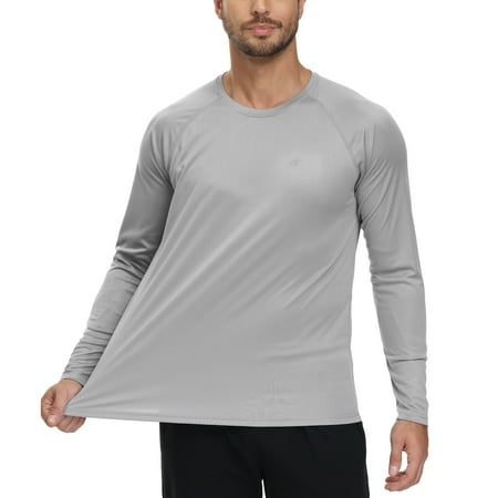 Men's Long Sleeve T-Shirt UPF 50+ Rash Guard Tee UV Sun Protection Shirt for Sport Fishing Hiking Workout Outdoor Pullover Shirt LYH
