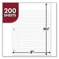thumbnail image 4 of Mead Filler Paper, 3-Hole, 8 X 10.5, Wide/legal Rule, 200/pack | Bundle of 5 Packs, White, 4 of 5