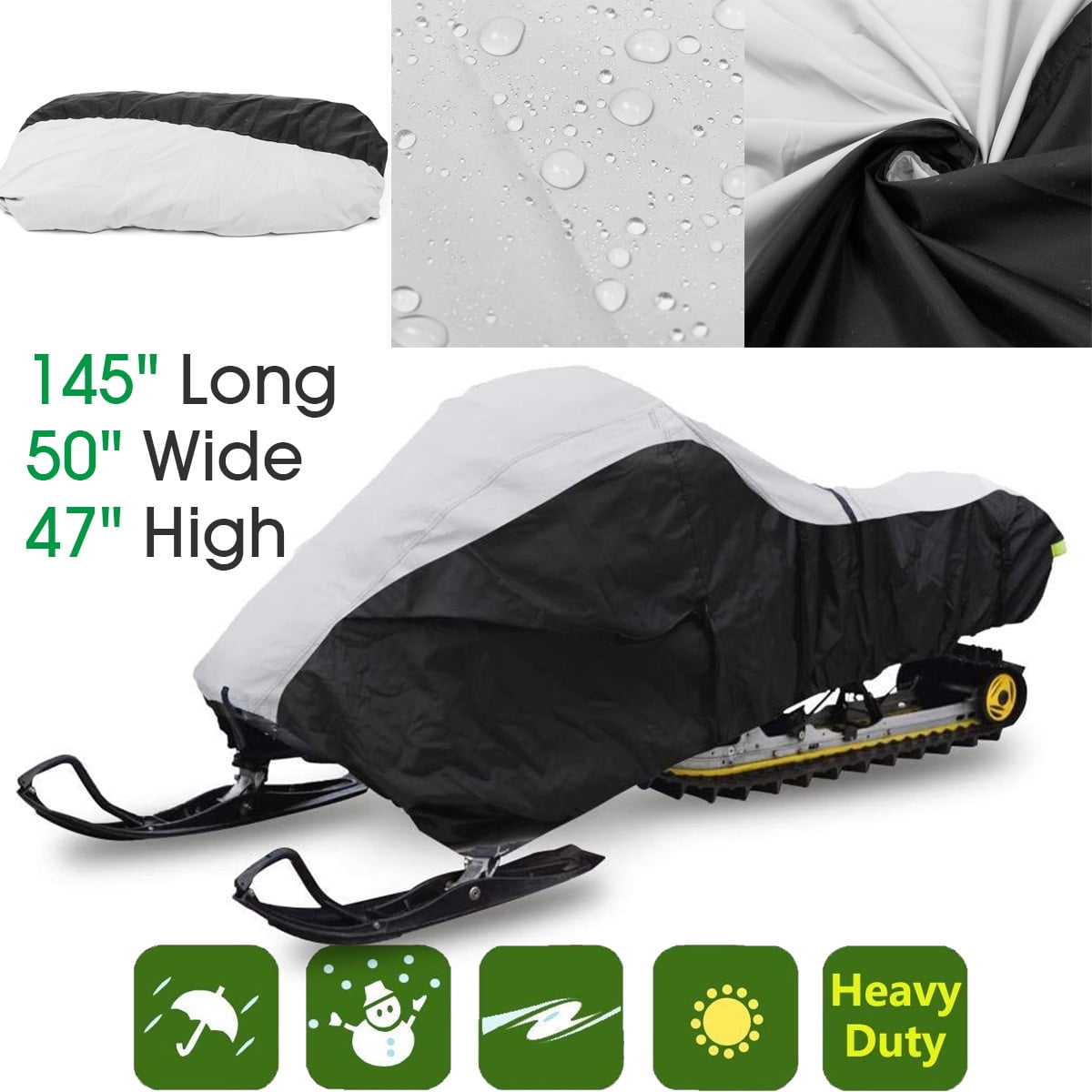 Trailerable Waterproof Outdoor Ski Snowmobile Sled Cover Storage145