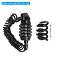 thumbnail image 2 of Unique Bargains 4.9 Feet Motorcycle Helmet Lock, 4 Digit Anti Theft Security Lock Cable Long Coiled Hard Alloy Lock, Black, 2 of 5