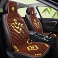 thumbnail image 2 of Funda de asiento de coche con cojín de bambú fresco de verano, alfombrilla cuadrada de bambú natural, de una sola pieza, masaje, transpirable, ambiental, impermeable, 2 of 5