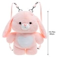 thumbnail image 3 of Cute Rabbit Plush Backpack 3D Rabbit Plush Bag Animal Plush Toy Soft Stuffed Shoulder Bag Kawaii Carrier Backpack Soft Animal Shoulder Bags, 3 of 7