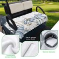 thumbnail image 5 of Golf Cart Seat Covers for 2 Seater,Blue Pumpkin Fall Microfiber Cart Seat Towel Blanket,Thanksgiving Eucalyptus Leaves Weeping Absorbent NonSlip Bench Seats Protector for Golf Course 51"x31", 5 of 9