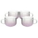 thumbnail image 1 of Set de 4 Tazas de Cristal Rosa  410 ML, 1 of 2