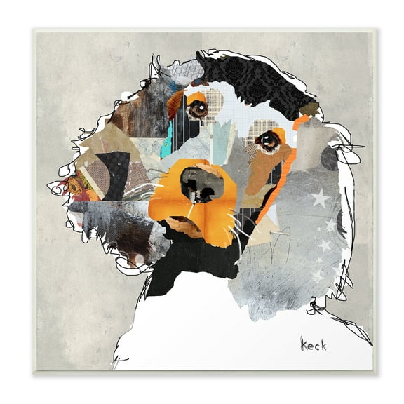 The Stupell Home Decor Paint Splatter Color Block Irish Setter Portrait Wall Plaque Art