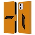 thumbnail image 1 of Head Case Designs Officially Licensed Formula 1 F1 Logo Orange Leather Book Wallet Case Cover Compatible with Apple iPhone 11, 1 of 6
