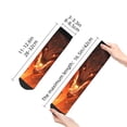 thumbnail image 4 of Pofeuu Magma Fire Black Dragon Print 30cm Socks, Adult Running Hiking Socks for Youth and Adult, 4 of 7