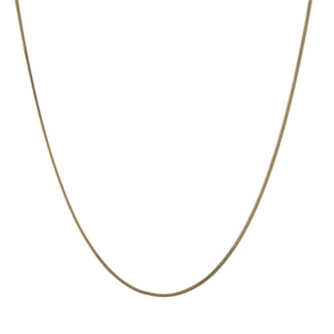 Brilliance Ladies Sterling Silver herringbone square necklace 24"