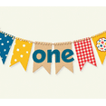 thumbnail image 4 of Adorable Fabric Banner with Polka Dot Gingham Patterns and Cookie One Decoration for First Birthday Party Backdrop Decorations Photography Props Party Supplies, 4 of 8
