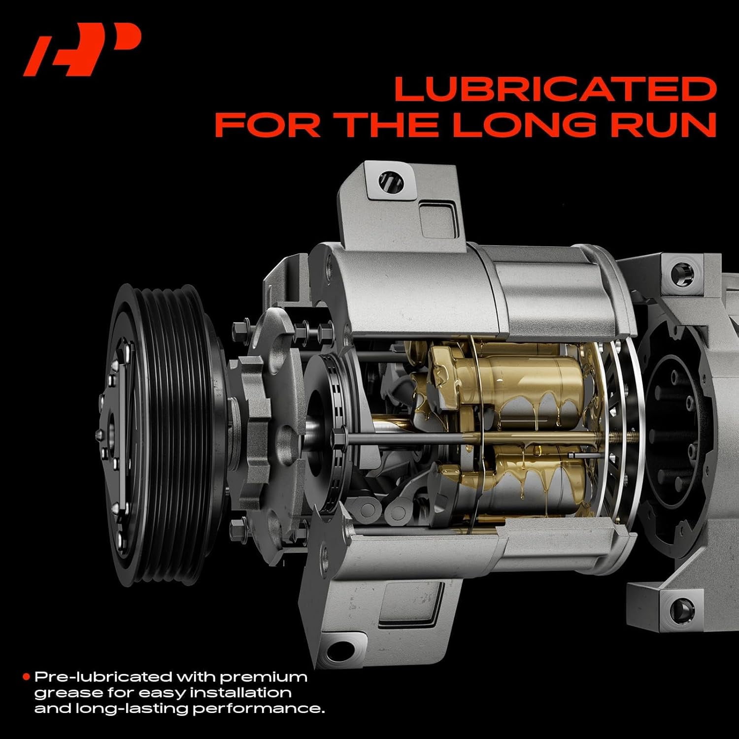 A-Premium AC Compressor with Clutch Compatible with Kia Soul 2012-2013 L4 1.6L Hatchback