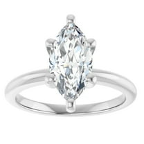 2 Carat Lab Grown Diamond Engagement Ring Marquise Cut Solitaire 14k Gold