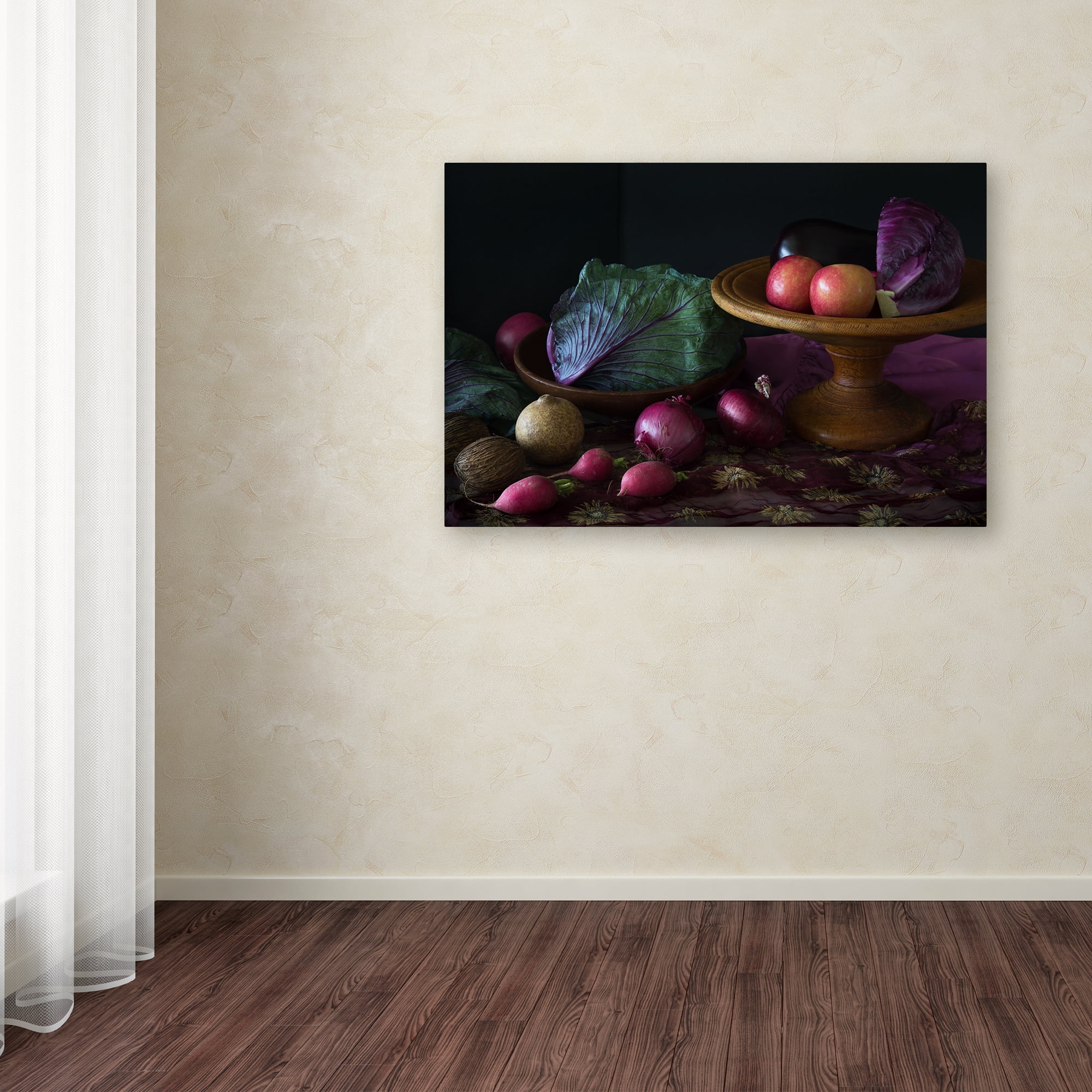Jacqueline Hammer 'Still Life In Purple' Canvas Art