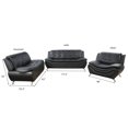 thumbnail image 2 of Golden Furniture 3 PCS Faux Leather Aldo Modern Sofa Set, Living Room Set with Sofa, Loveseat and Chair, 2 of 7