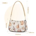 thumbnail image 3 of FORMRS Womens Shoulder Bag with Chain Strap Clutch Purse Cute Tote Handbag, Red Watercolor Seashells, 3 of 7